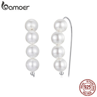 Bamoer 925 Sterling Sliver Brincos Pérola Design Joias Presentes Para Mulheres em Oferta na Shopee