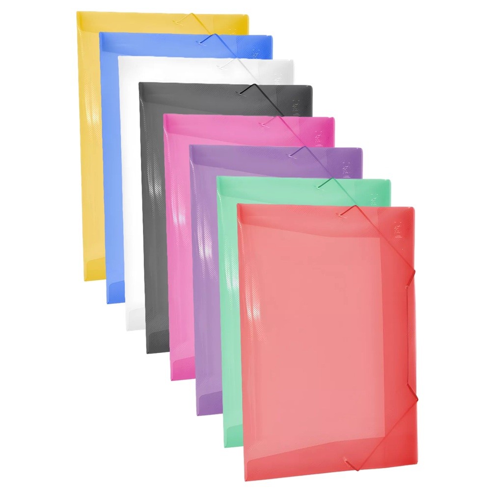 3 Pastas com Aba Elástico Polipropileno A4 em Oferta na Shopee