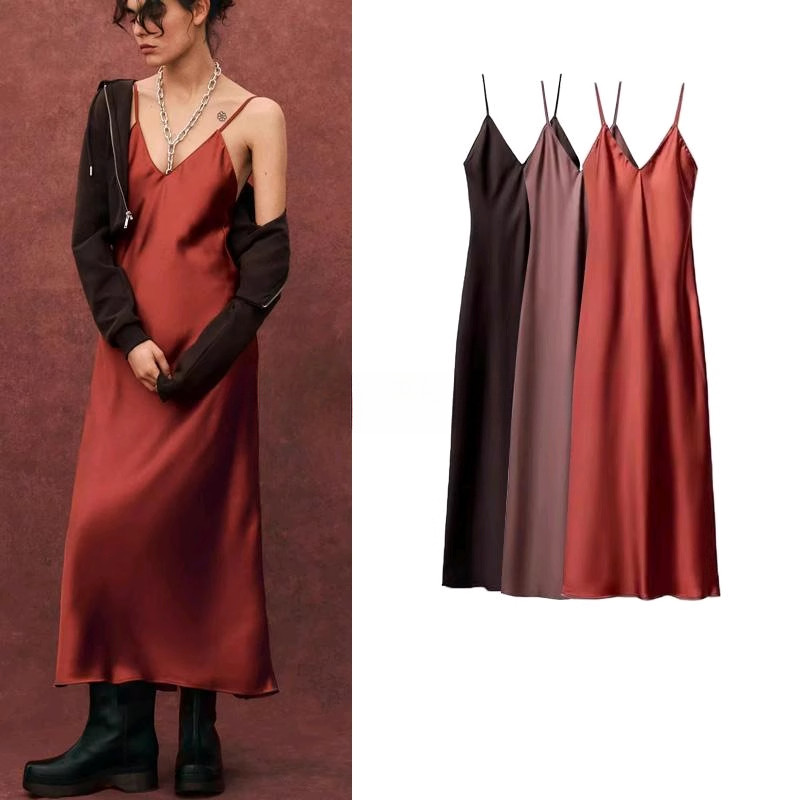 2026 Verão Novo Produto Vestido Feminino Textura de Cetim de Seda9333331 4661271 4772333
