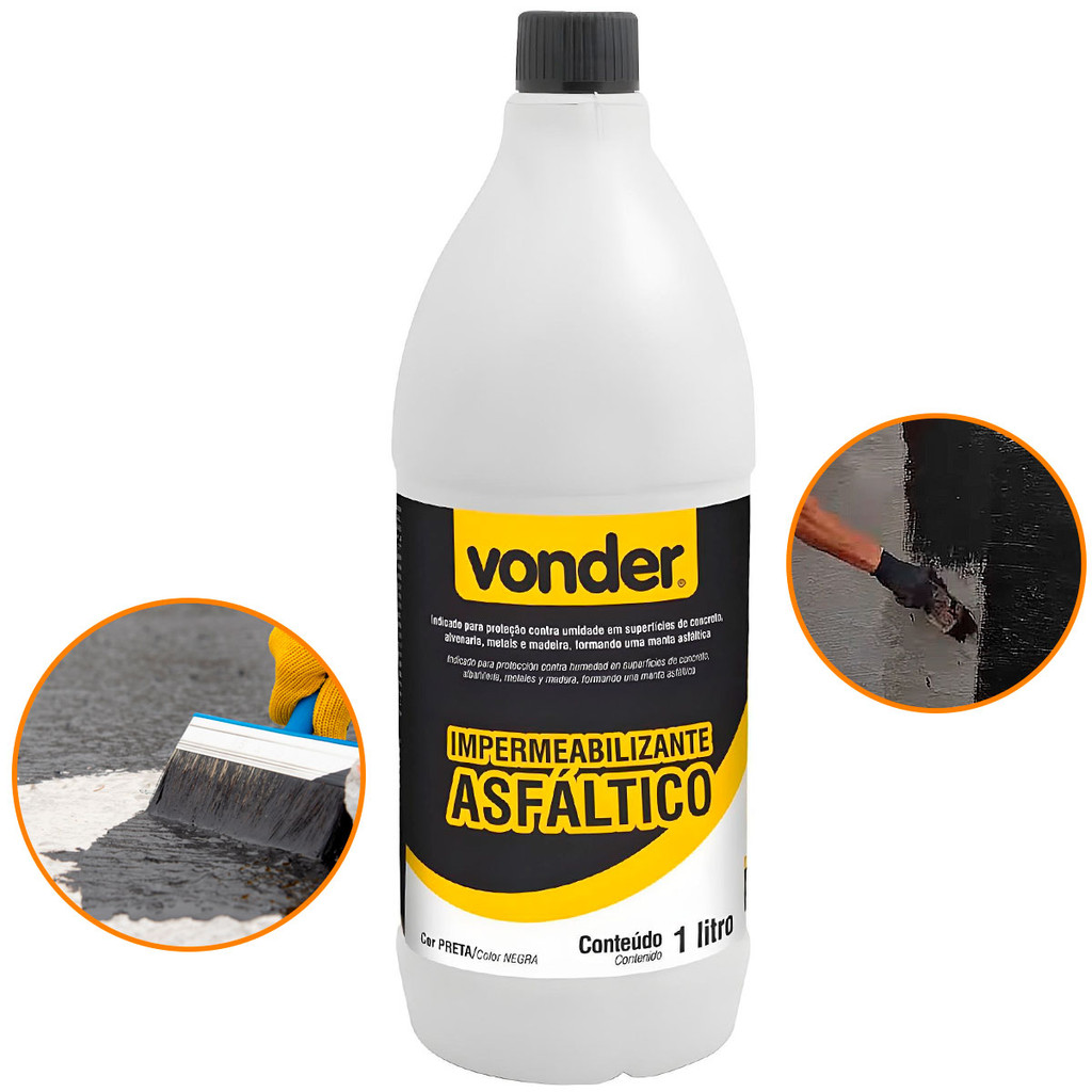 Impermeabilizante Manta Asfáltica Liquida Veda Laje Telhado 1 Litro Vonder em Oferta na Shopee
