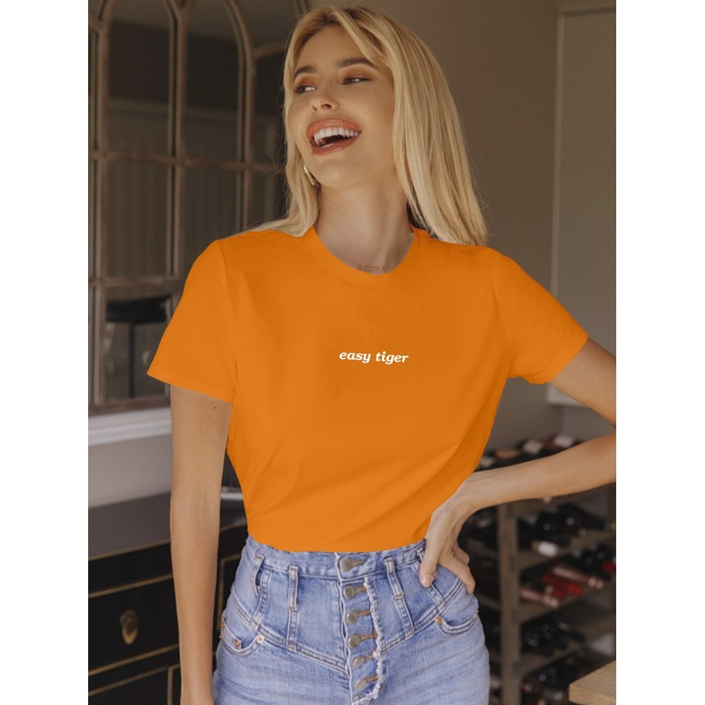 Blusa Oversized Unissex Plus Size Camiseta Academia Minimalista Frente Bordado Estampa Frase Easy