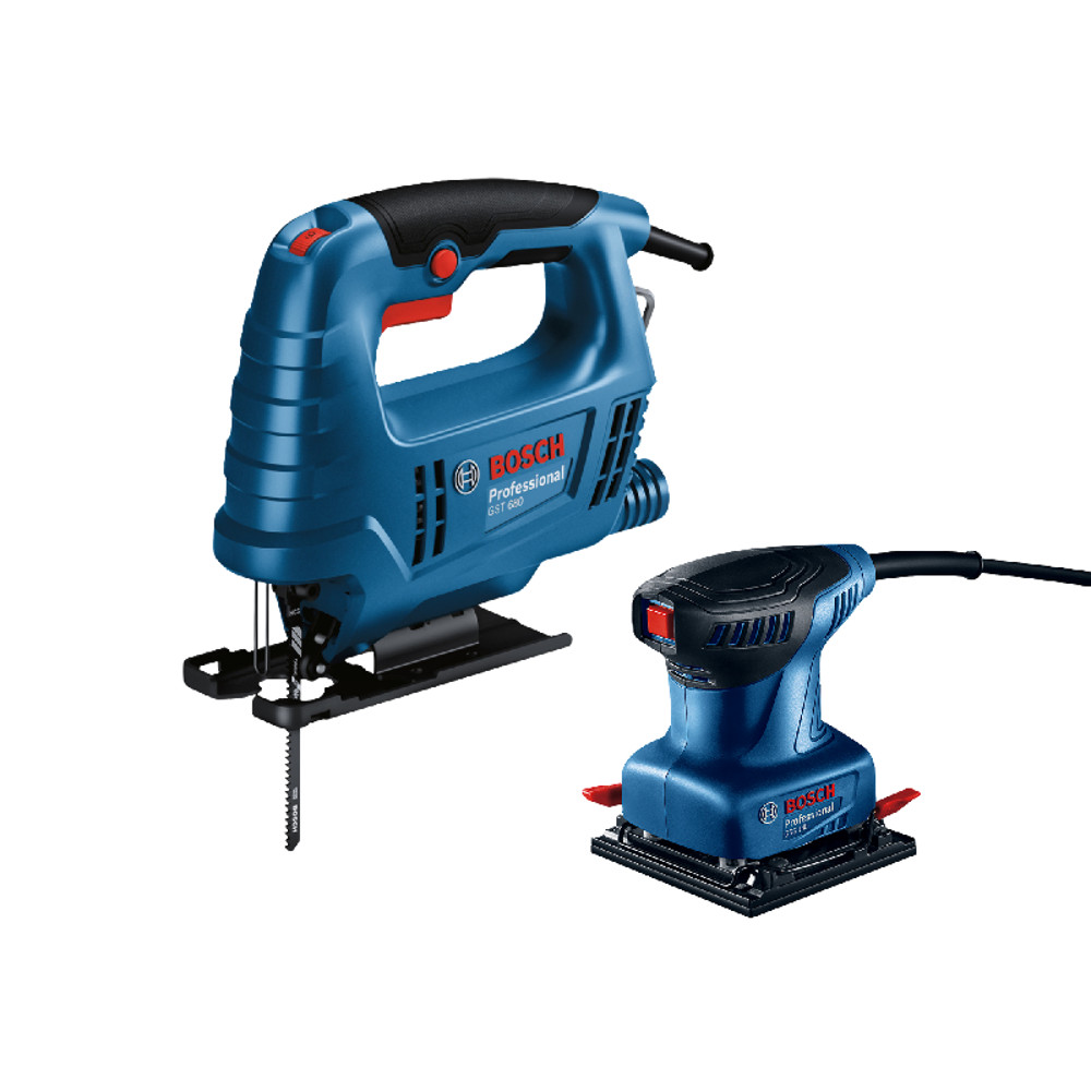Serra Tico-tico GST 680 500W + Lixadeira Orbital GSS 140 220W 127V Bosch
