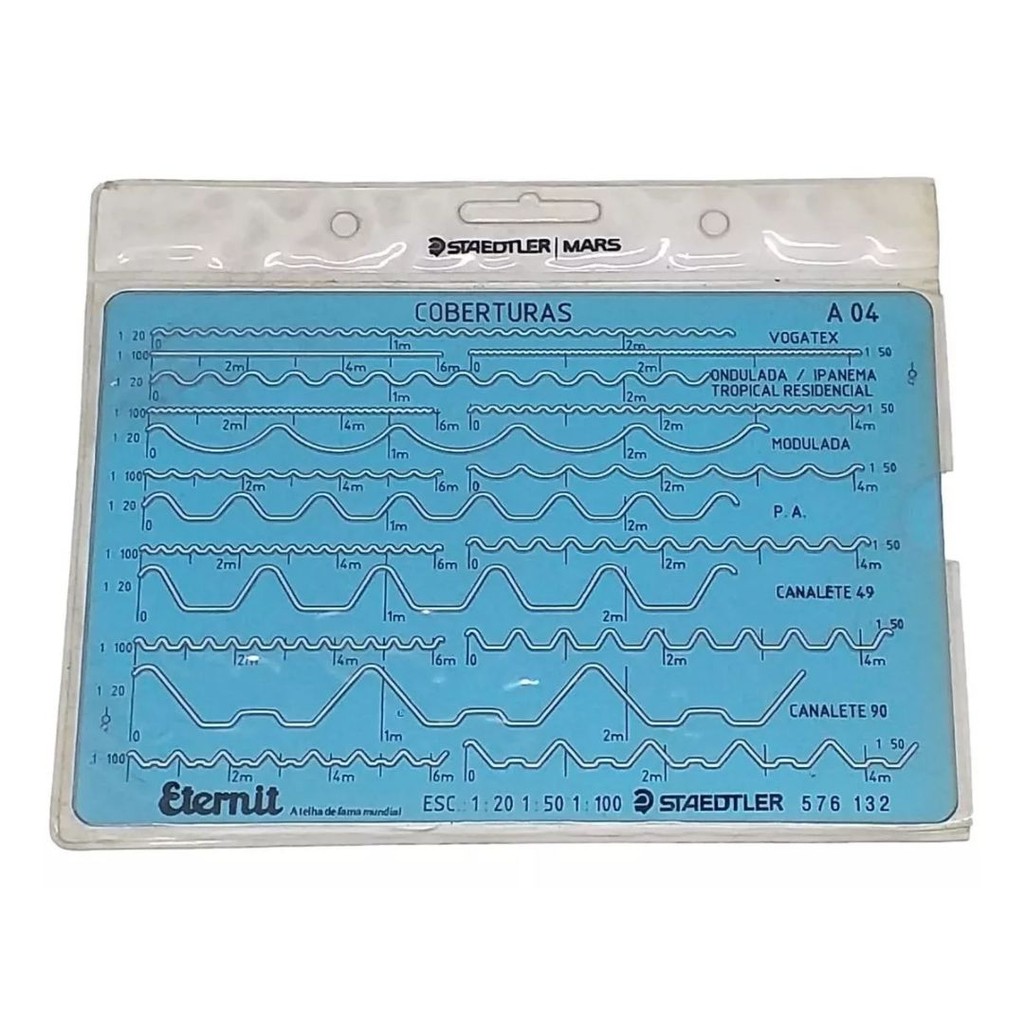 Gabarito Staedtler Coberturas Eternit A 04 Trident