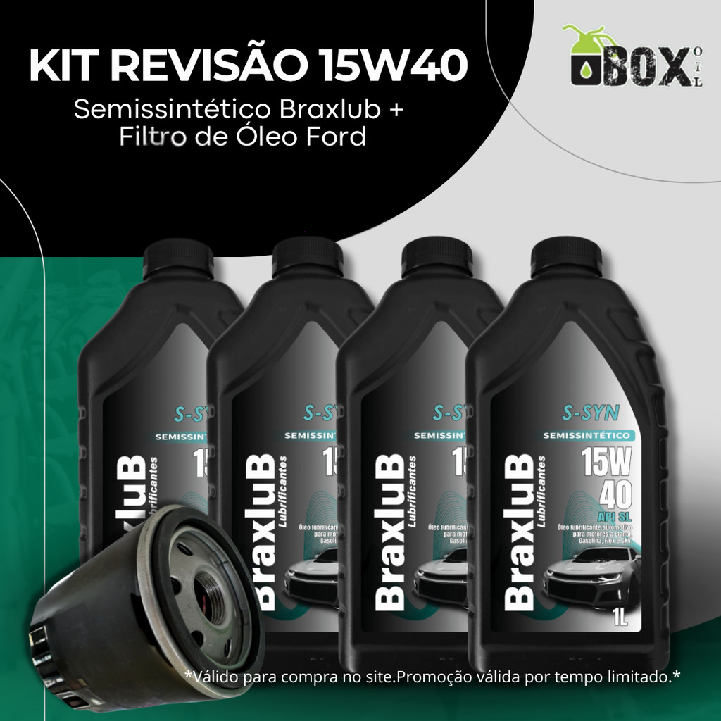 KIT REVISÃO 15W40 + FILTRO DE ÓLEO FORD
