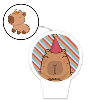 VELA FESTA CAPIVARA FESTCOLOR em Oferta na Shopee