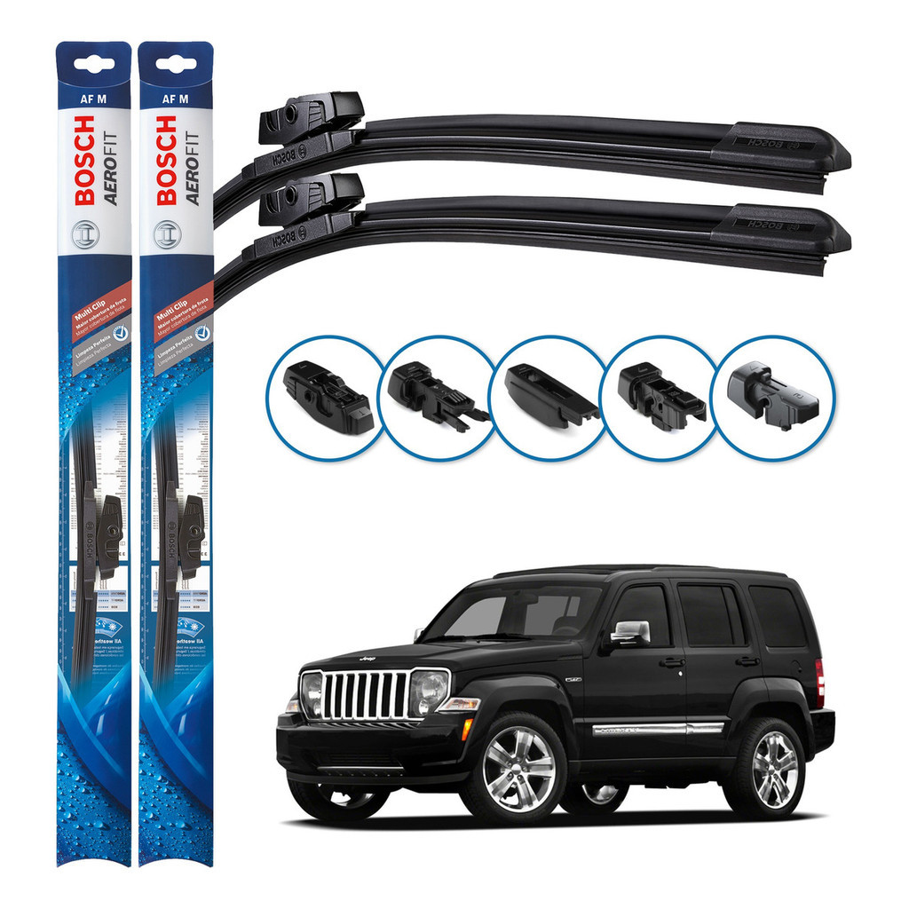 Par de Palhetas Limpador Parabrisa Multiclip Original Bosch Jeep Liberty 2002 A 2016