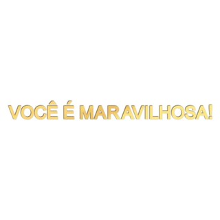 Espelho "Você é maravilhosa" 50cm - Acríl. Espelhado Dourado em Oferta na Shopee