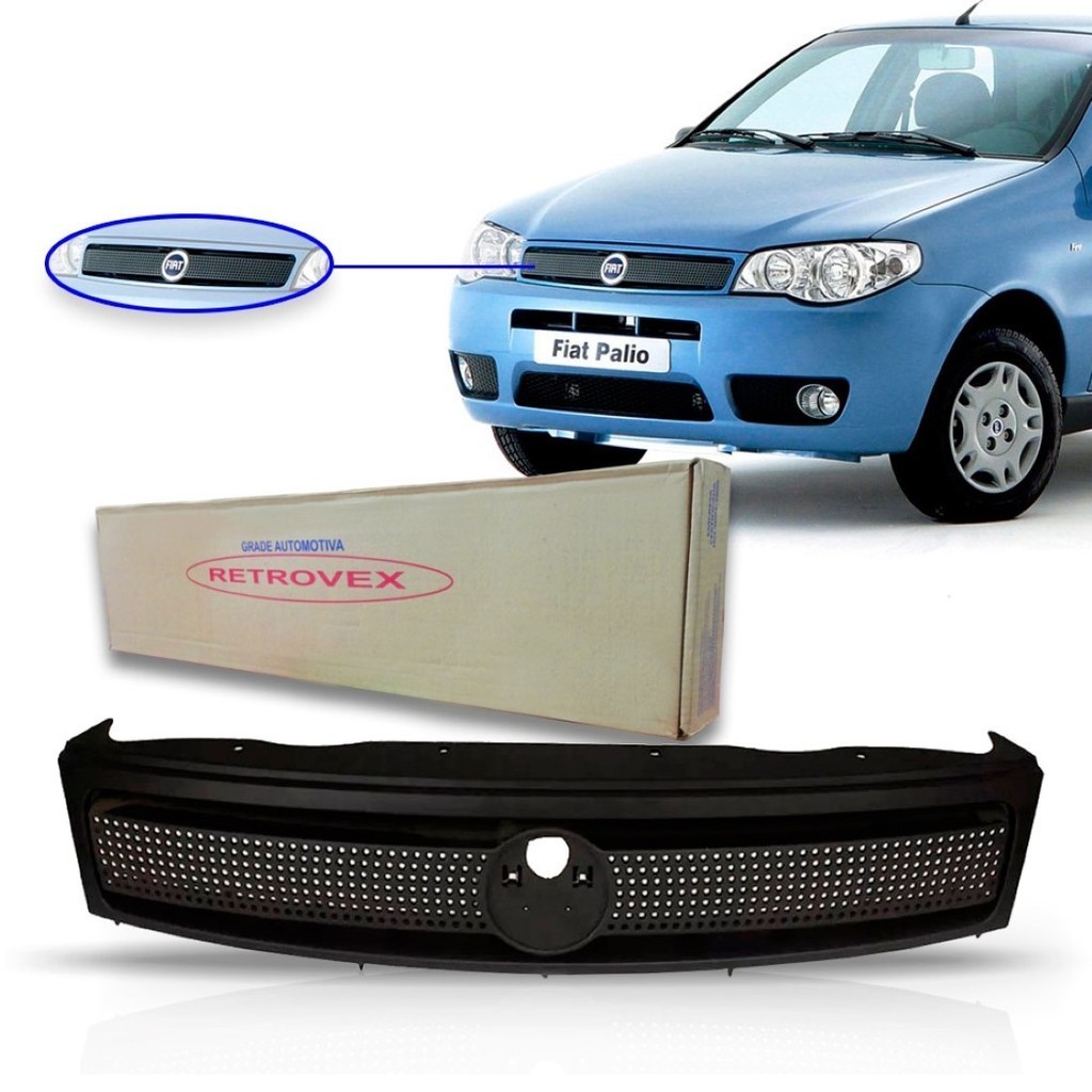 Grade Do Radiador Preta Palio Flex 2004 2005 2006 2007 em Oferta na Shopee