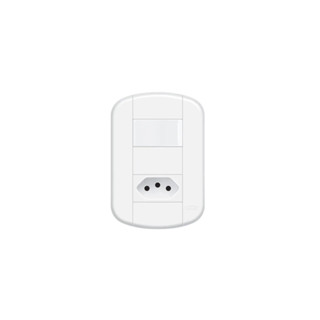 Conjunto Fame 4X2 Interruptor Simples + Tomada 10A Blanc+ Branco