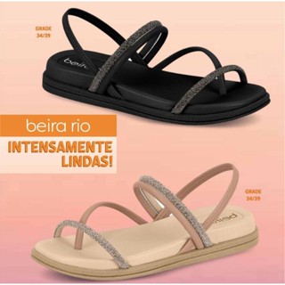 Sandália Feminina Papete Glitter Beira Rio Strass Original
