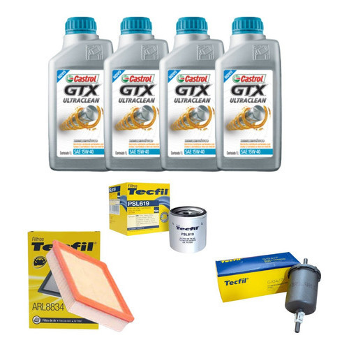 Kit Troca De Oleo Celta 1.0 1.4 - 15w40 Castrol 2000 A 2015 em Oferta na Shopee