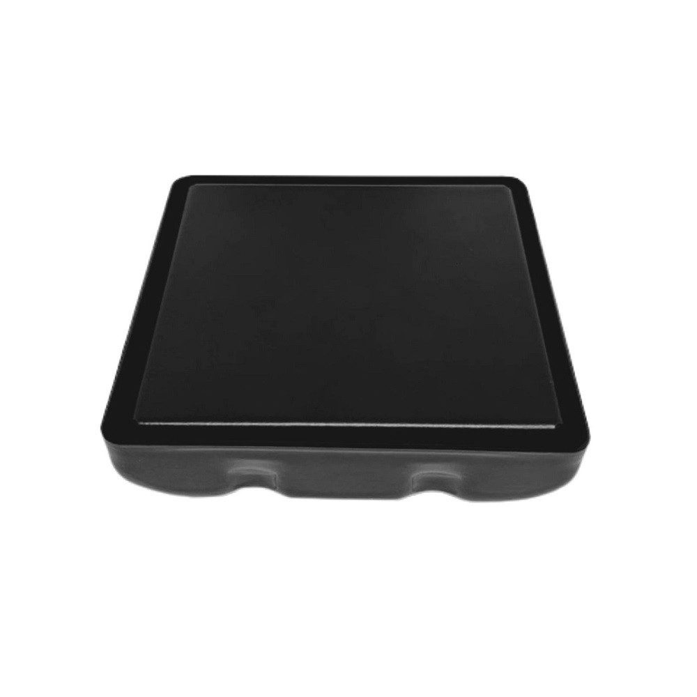 Ralo em Metal Square Tampa Oculta Invisível 10x10 Preto
