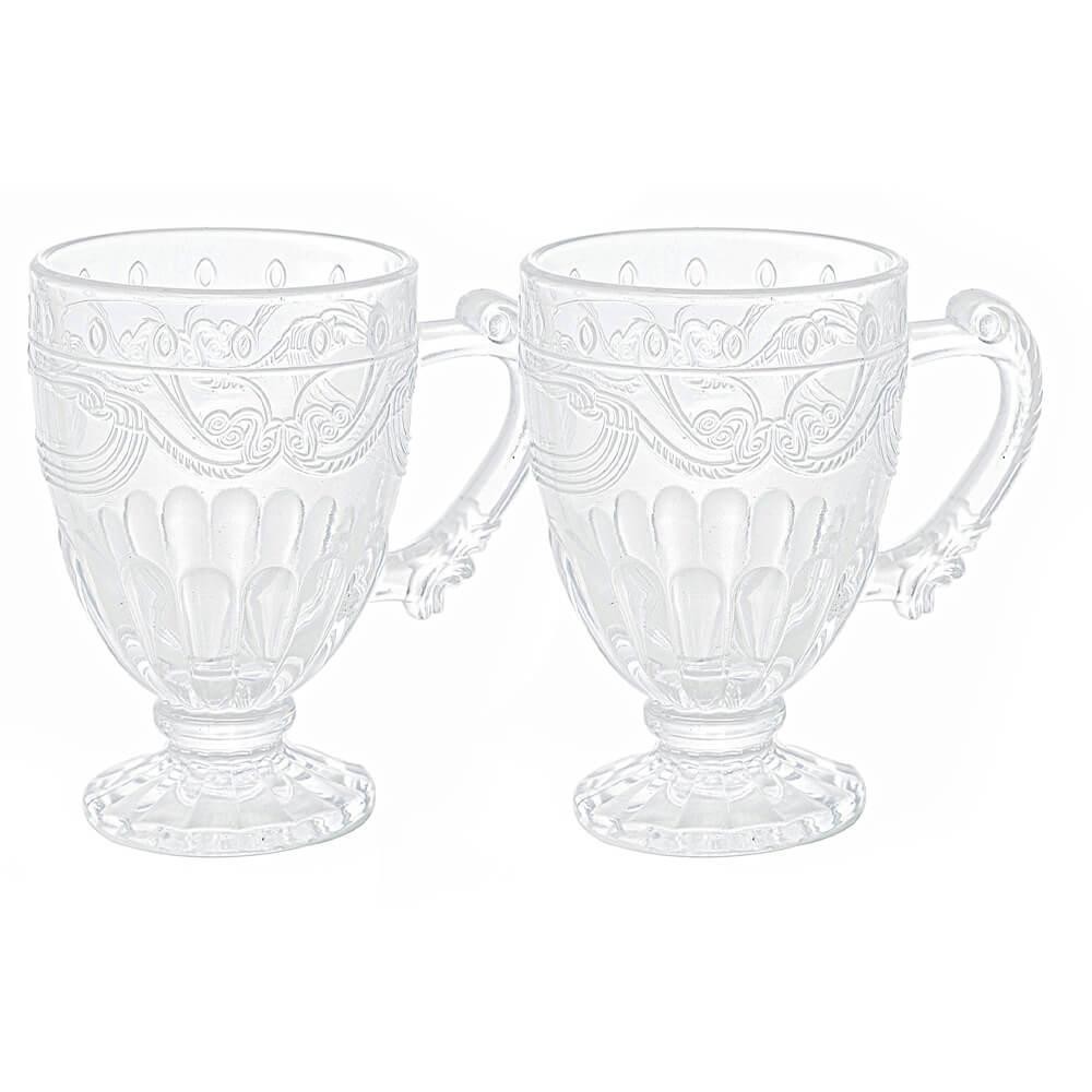 Conjunto De Xícaras Canecas De Cristal Imperial Transparente 190ml 2 Peças - Lyor em Oferta na Shopee