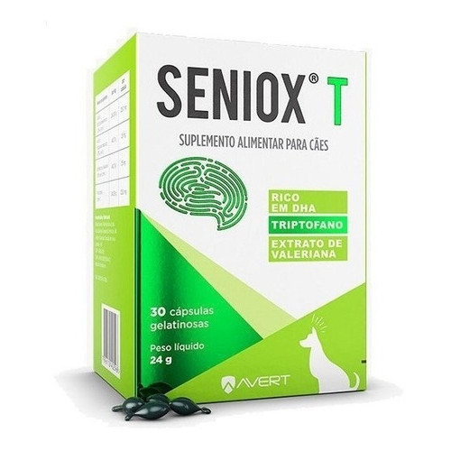 Seniox T Suplemento Alimentar Para Cães 30 Cápsulas Avert