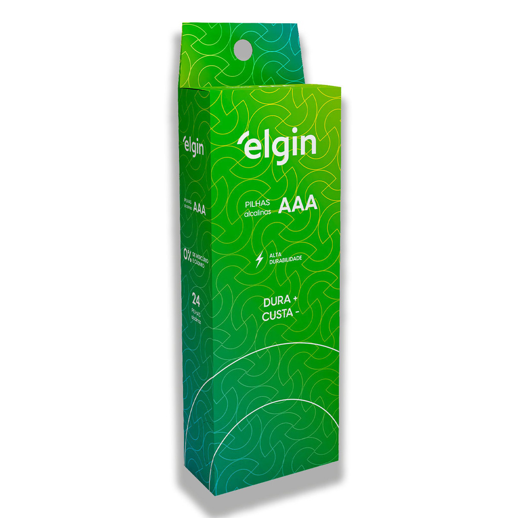Pilha Alcalina AAA Elgin Bateria 3A Palito Tubo kit 24 unidades em Oferta na Shopee