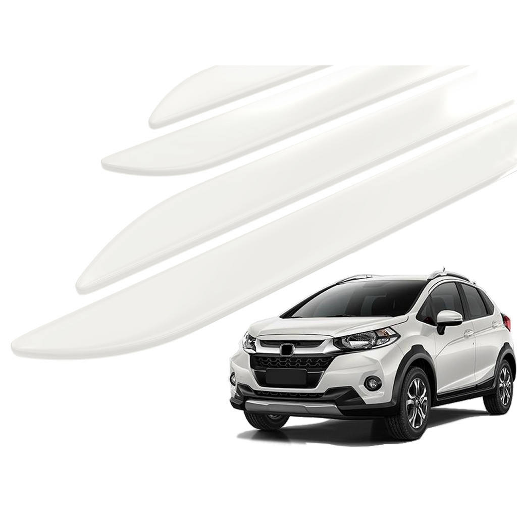 Jogo Friso Lateral Honda WR-V 18/.. Branco Estelar Ponta Facão Sem Grafia - Tiger