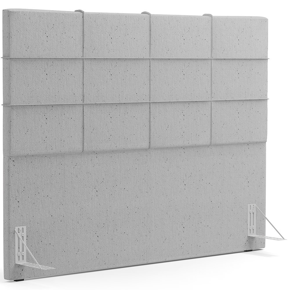 Cabeceira Cama Box Casal 140 cm Roma W01 Linho Cinza - Lyam