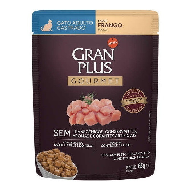 Gran Plus Sache Gato Castrado Frango 85G