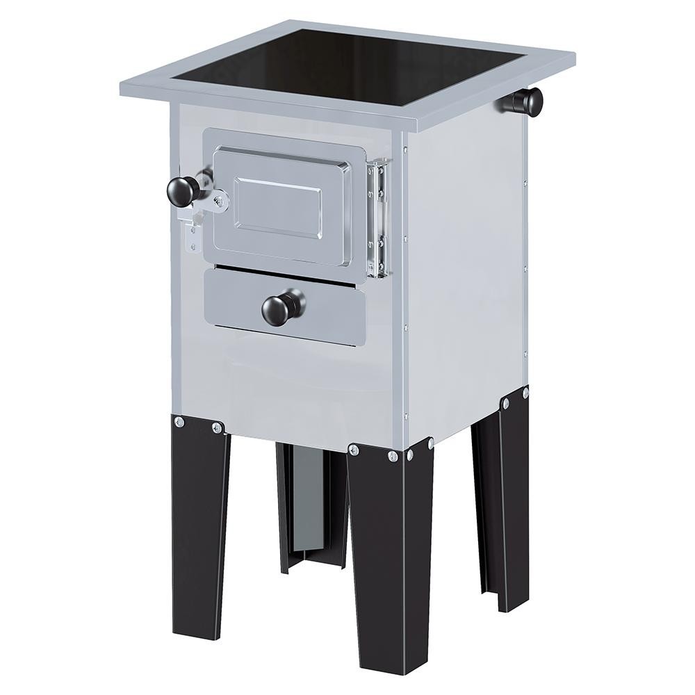 Fogão a Lenha Hansen Nº00 Luxo Inox com Chapa Vitrocerâmica - Home Appliances