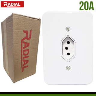 Caixa 20un Tomada 20A Simples Completa 110V-220V Radial em Oferta na Shopee