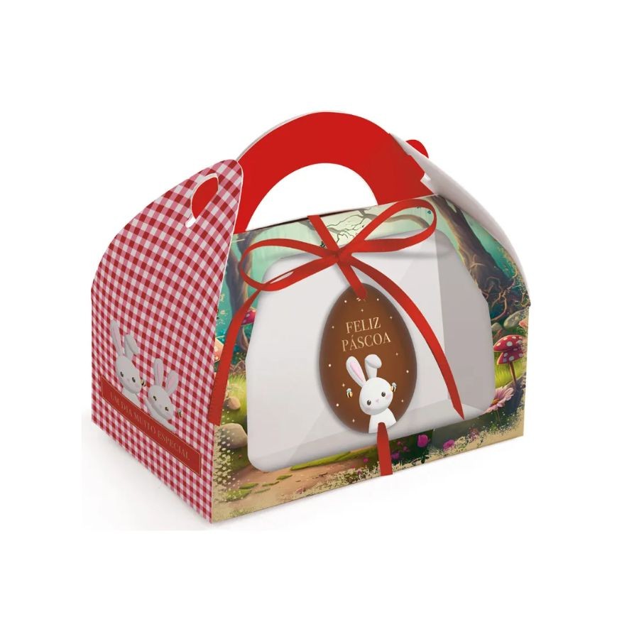 Caixa Maleta De Páscoa Com Visor - Contos De Páscoa - 10 unidades - Cromus - Rizzo