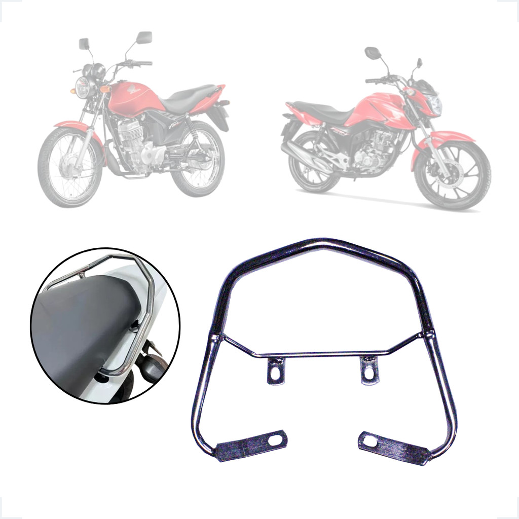 Alça Esportiva Fan 125 2014 até 2018 Fan/Start 150 2014 2015 Fan/Start 160 2016 até 2024 Cor:Cromado
