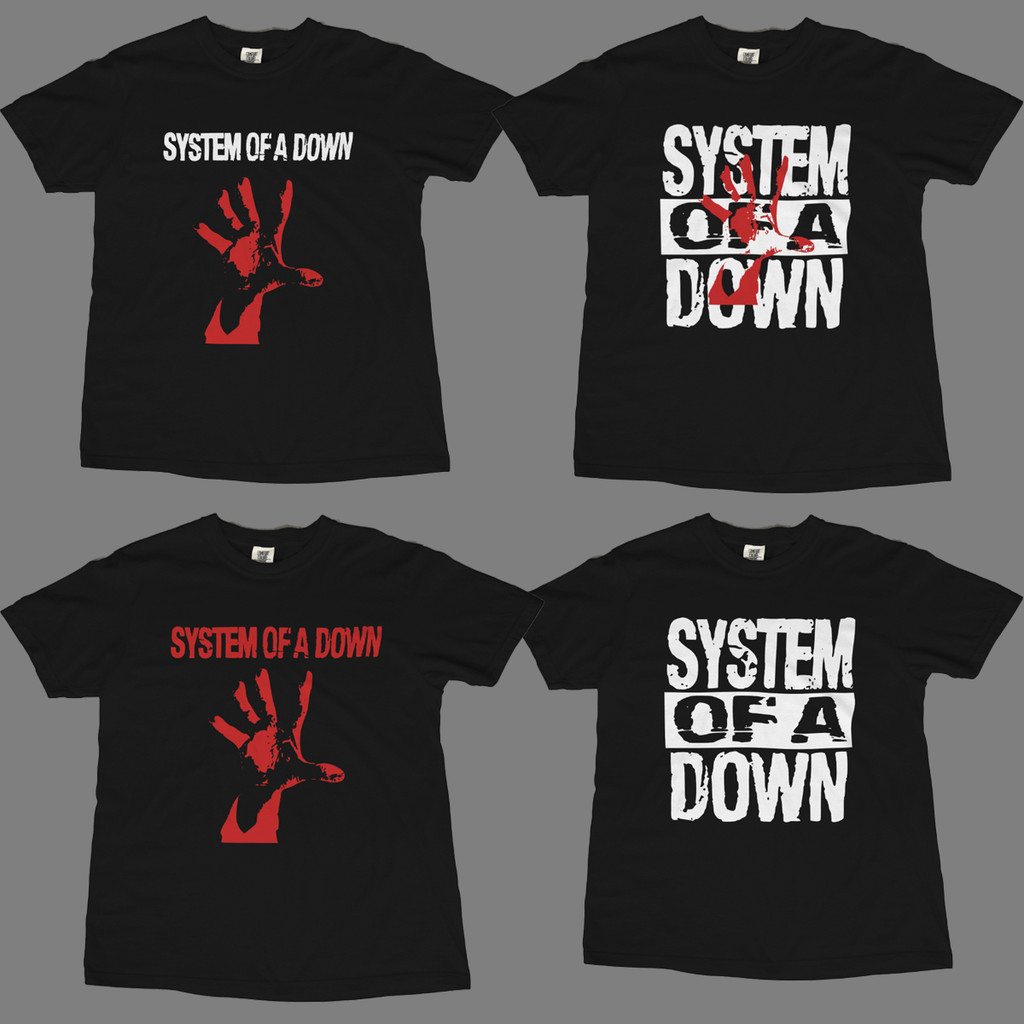 Camiseta Masculina Algodão Básica T-Shirt Rock System Of a Down em Oferta na Shopee