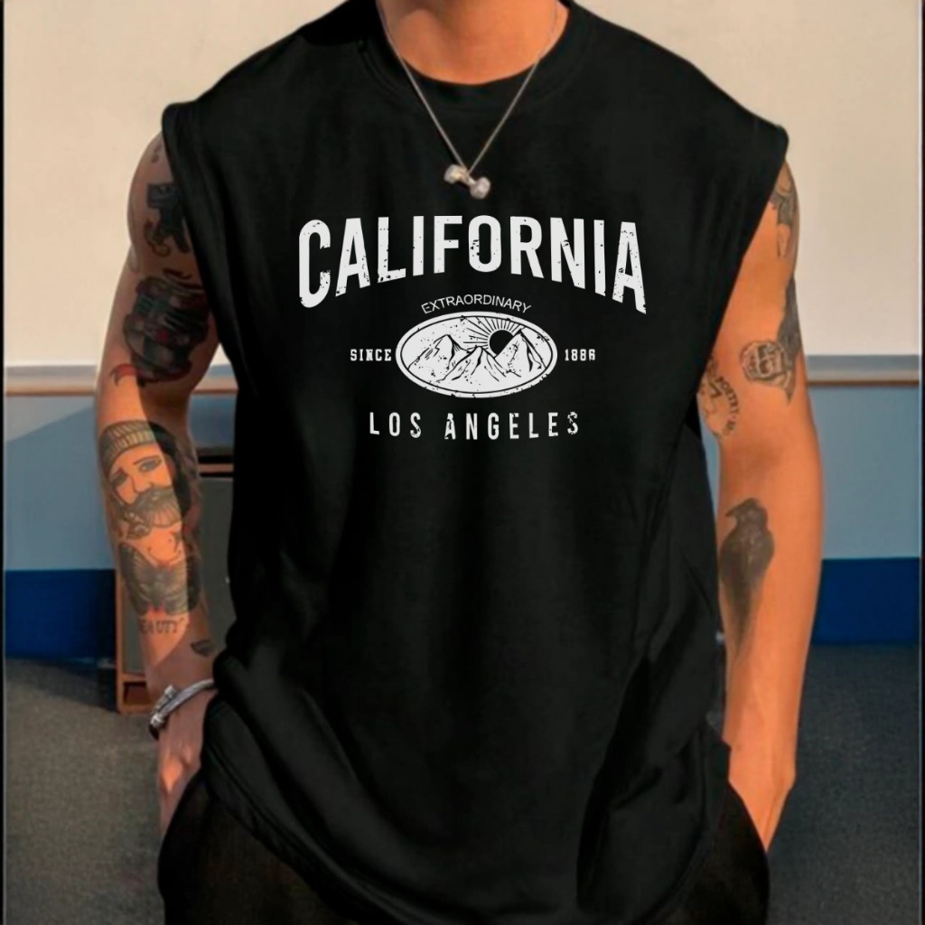 Camiseta Regata Oversized Masculina - Lançamento Confortável para o Dia a Dia Academia