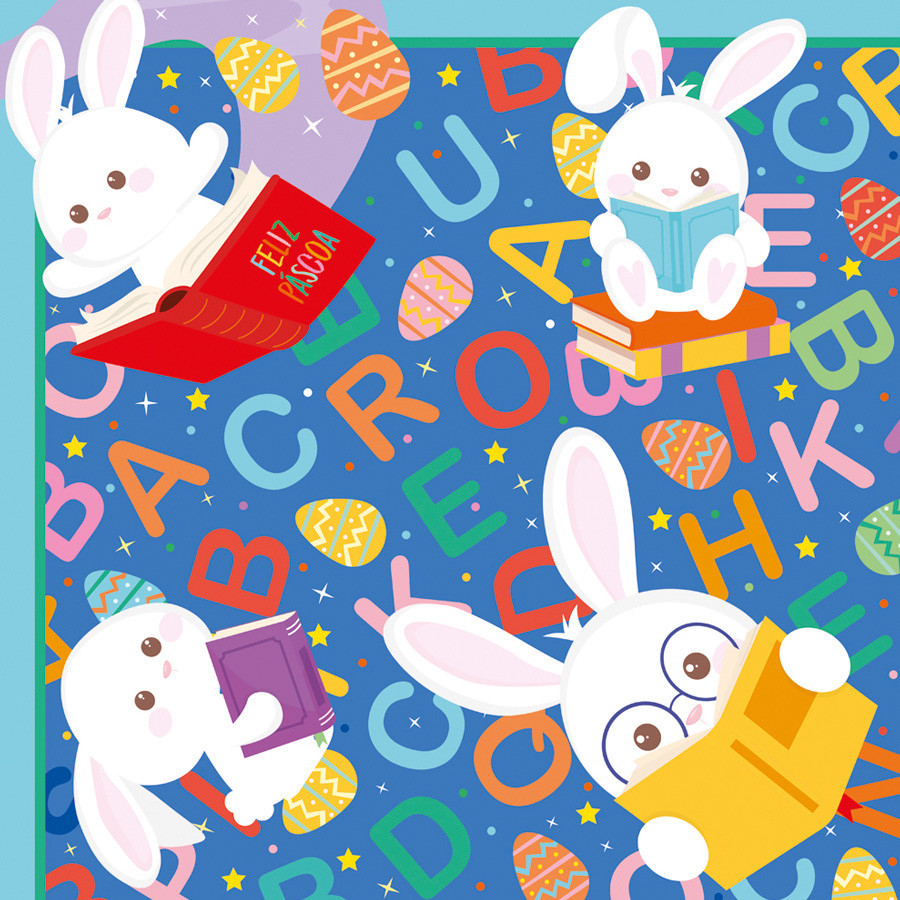 Saco Express 24x24cm para Ovos de 100g a 150g - ABC Azul - 25 unidades - Cromus - Rizzo Distribuidora em Oferta na Shopee