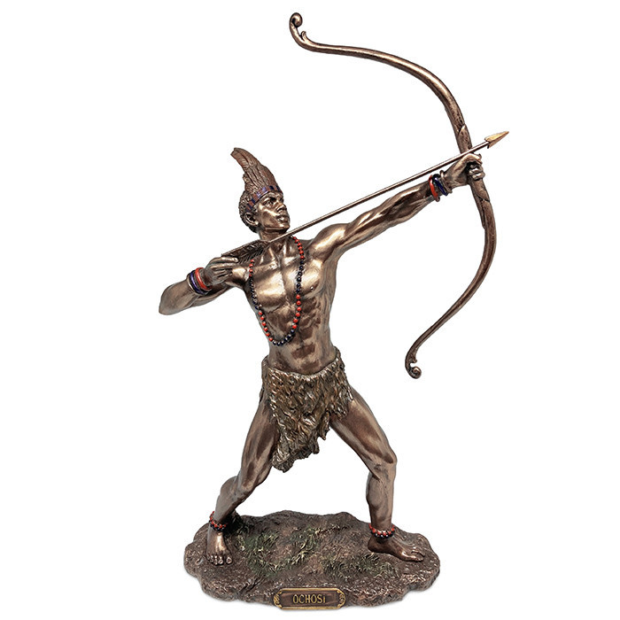 Escultura Veronese Orixá Oxóssi Decoração Religiões Matriz Africana