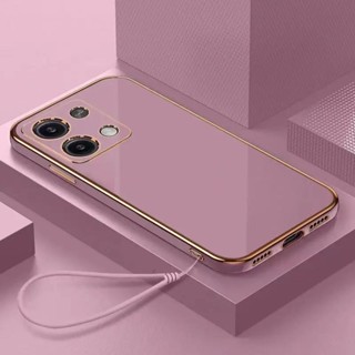 Para Redmi Note 13 4G Capa Pro Luxo Quadrada XIAOMI Note13 + Plus Do Telefone Traseira Em Silicone Macio