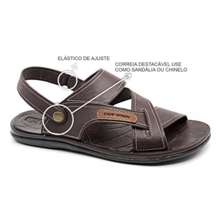 Sandália Chinelo Masculina Danpper Original Confortável Solado Borracha Traseira Flexivel