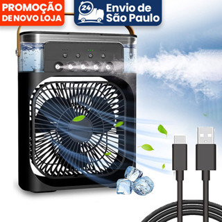 Mini Ar Condicionado Ventilador Umidificador Climatizador Refrigerador De Ar Ventilador Portátil Com Led Reservatório De Água TIPO C USB Quarto Sala Escritório Mesa