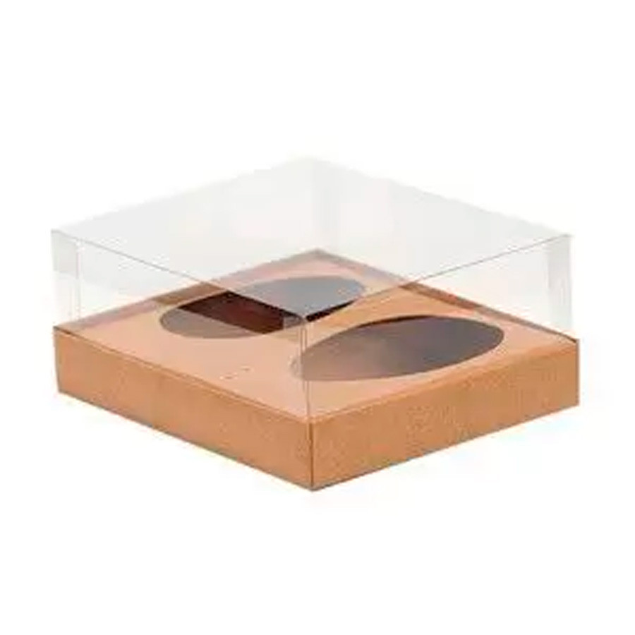 Caixa Ovo de Colher Duplo - Meio Ovo de 500g - Kraft - 5 unidades - ASSK - Rizzo Distribuidora
