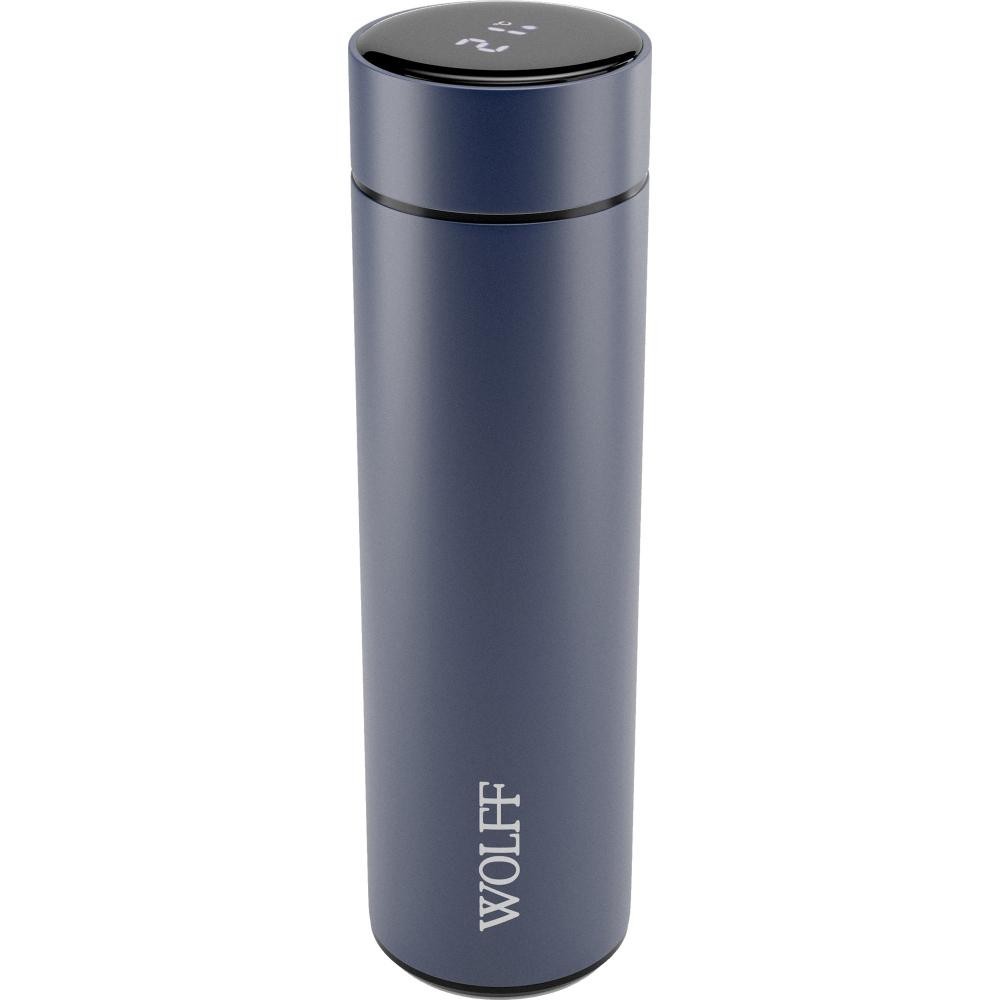 Garrafa Térmica Wolff de Aço Inox Azul 500ml Termômetro Led Tampa em Oferta na Shopee