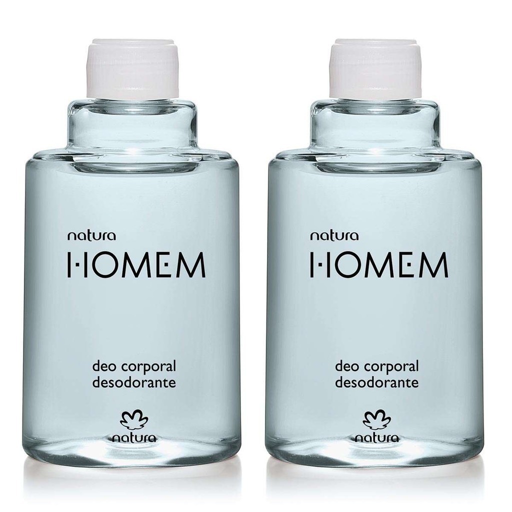 KIT 02 Refil Desodorante Antitranspirante Natura Homem Tradicional Clássico Masculino 100mL Cada