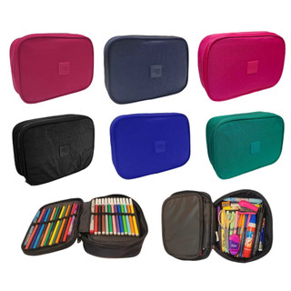 Estojo Escolar Box Nylon Retangular Zíper Yepp MB13029-E em Oferta na Shopee