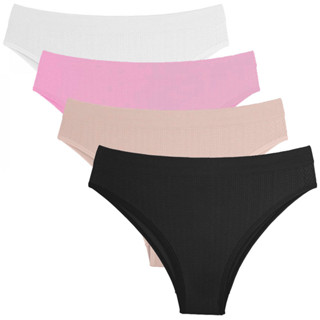 Kit 4 Calcinha Biquini Adulto S/Costura Cintura Media DelRio