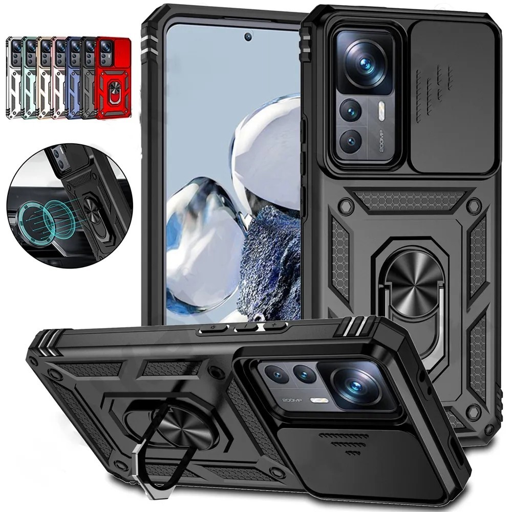 Protetor De Lente Multifuncional Caso Armadura Para Xiaomi Redmi Nota 14 13 Pro Plus 12 12s Rotação Suporte Capa em Oferta na Shopee