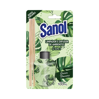 Limpador De Superfície e Difusor 2 Em 1 Green Flowers Sanol 100ml