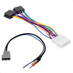 Kit Chicote de Ligação + Chicote Adaptador de Antena March Versa Sentra Kicks Tiida Livina 2010 a 2014 Frontier 2008 a 2017