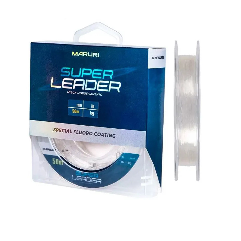 LINHA FLUORCARBON MARURI SUPER LEADER CARBON - 0,40MM - 22LB(10KG) -  50M