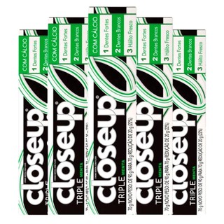 Kit 5 Creme Dental Close Up Triple Menta 70g em Oferta na Shopee