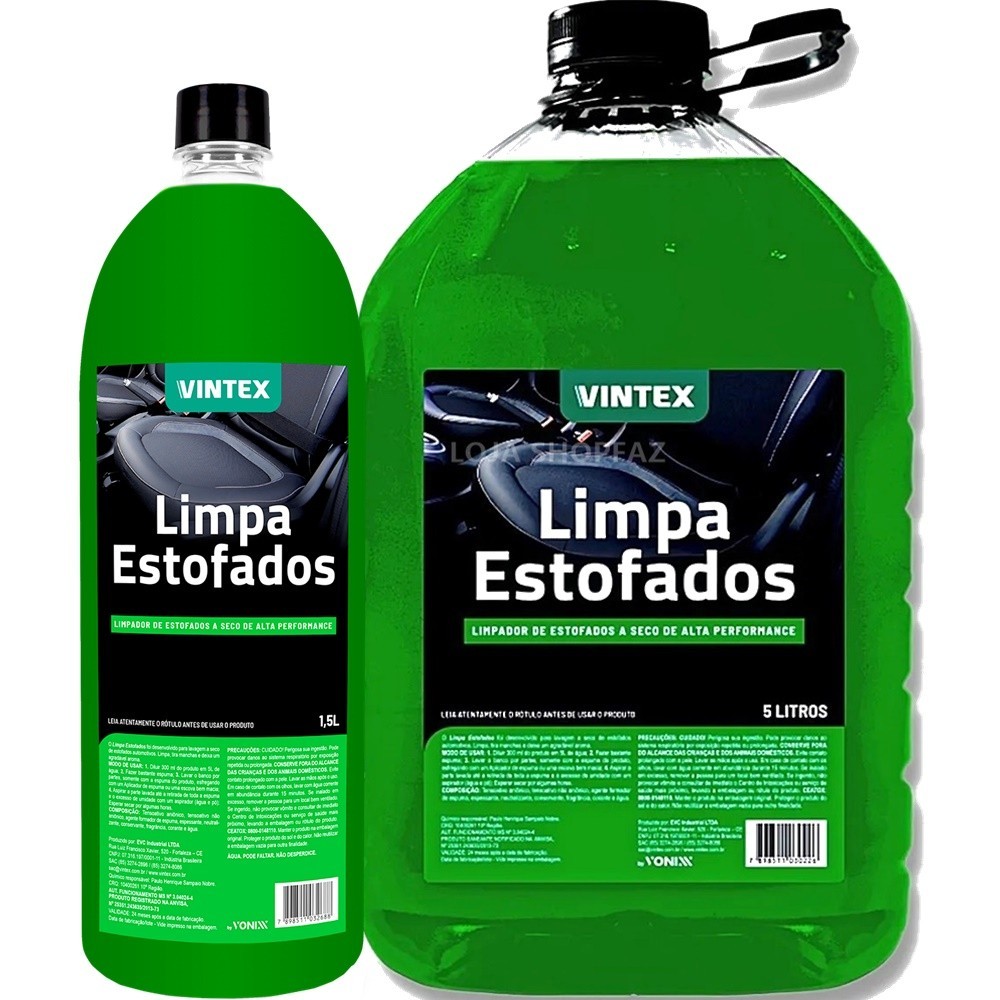Limpa Estofados Vintex Limpador Lava Seco Estofado Sofa Banco Tecido Pano Interiores Automotivo Residencial em Oferta na Shopee