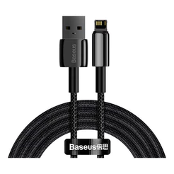 Baseus Cabo USB para Lightning Tungsten Fast Charging 2.4A 2m Carregamento Rápido iPhone Ultra Resis