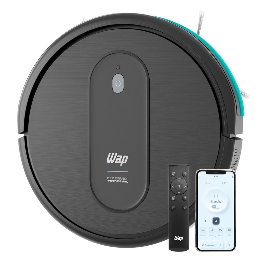 Robô Aspirador WAP Robot W400 C/ Controle Varre Passa Pano em Oferta na Shopee