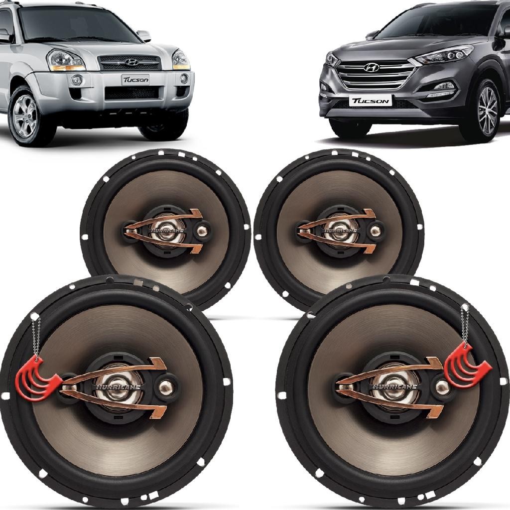 Kit Alto Falantes Dianteiros e Traseiros Hyundai Tucson 2005 até 2022 - Hurricane Platino 640w em Oferta na Shopee