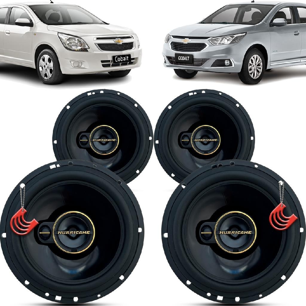 Kit Alto Falantes Dianteiros e Traseiros Chevrolet Cobalt 2011 até 2020 - Hurricane Aurum 480w