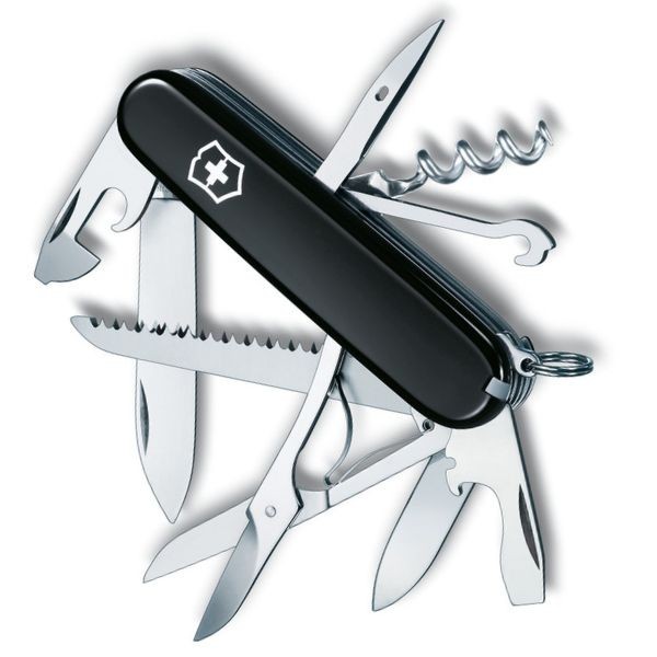 Canivete Suiço, Huntsman Victorinox, 9,1cm, 15 funções Preto