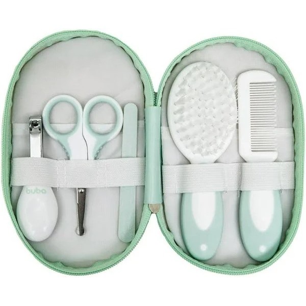 Kit Infantil Higiene 5 peças Estojo Verde